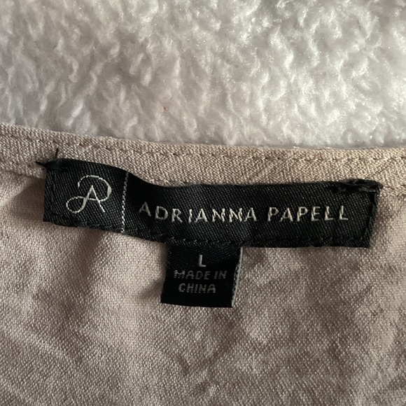 Adrianna Papell Cream Lace Detail Blouse - Picture 5 of 7